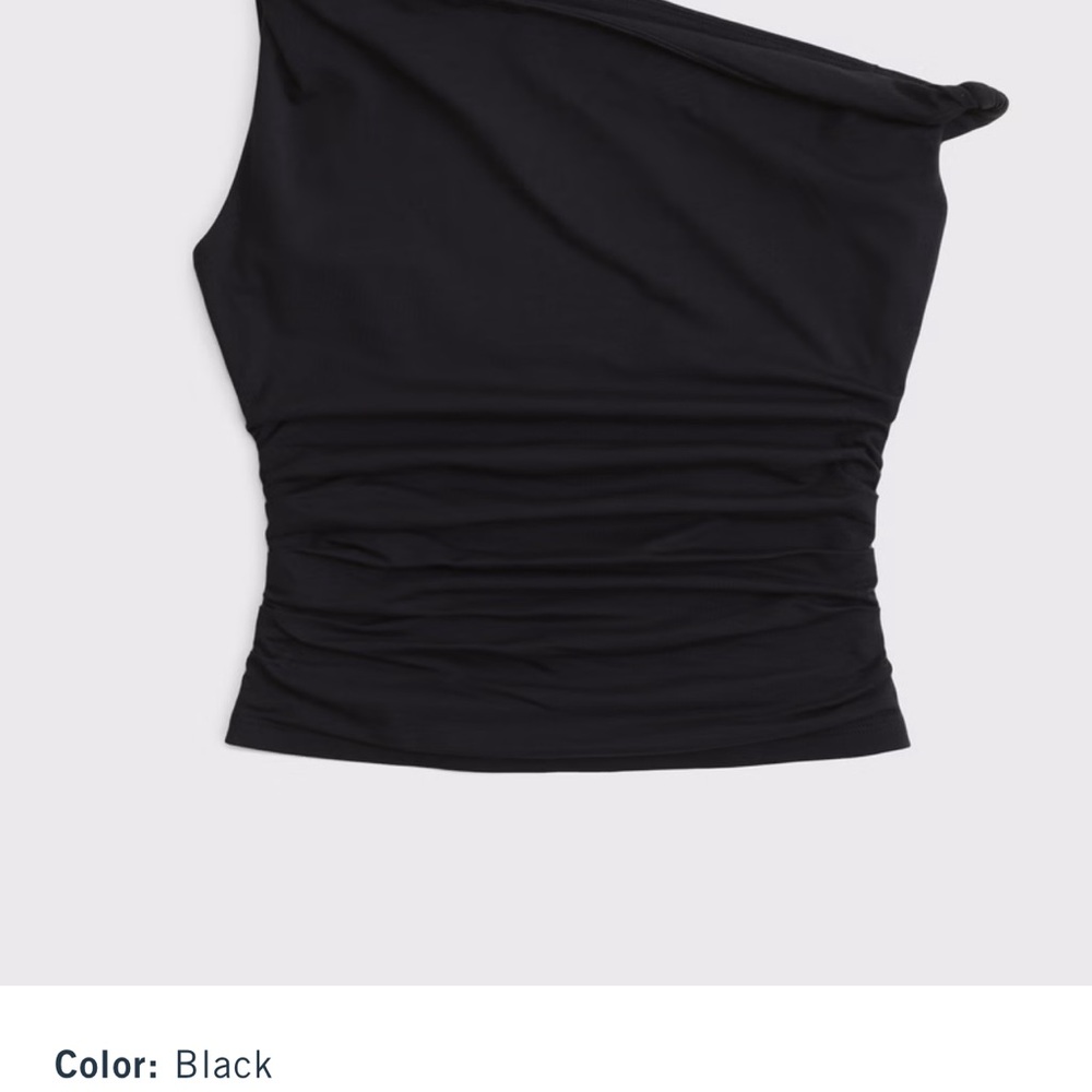 Abercrombie Elegant Black One-Shoulder Top
